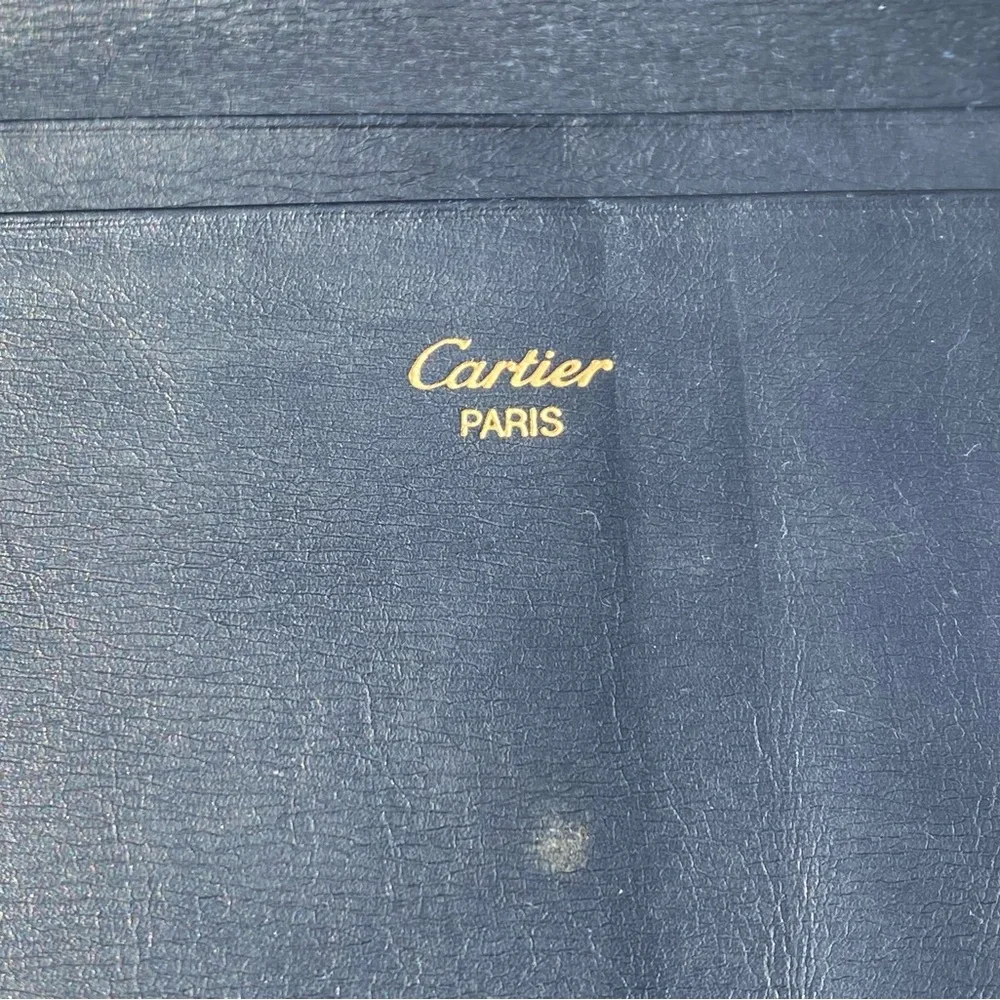 Cartier Vintage sapphire stone Leather Wallet - Picture 5 of 9